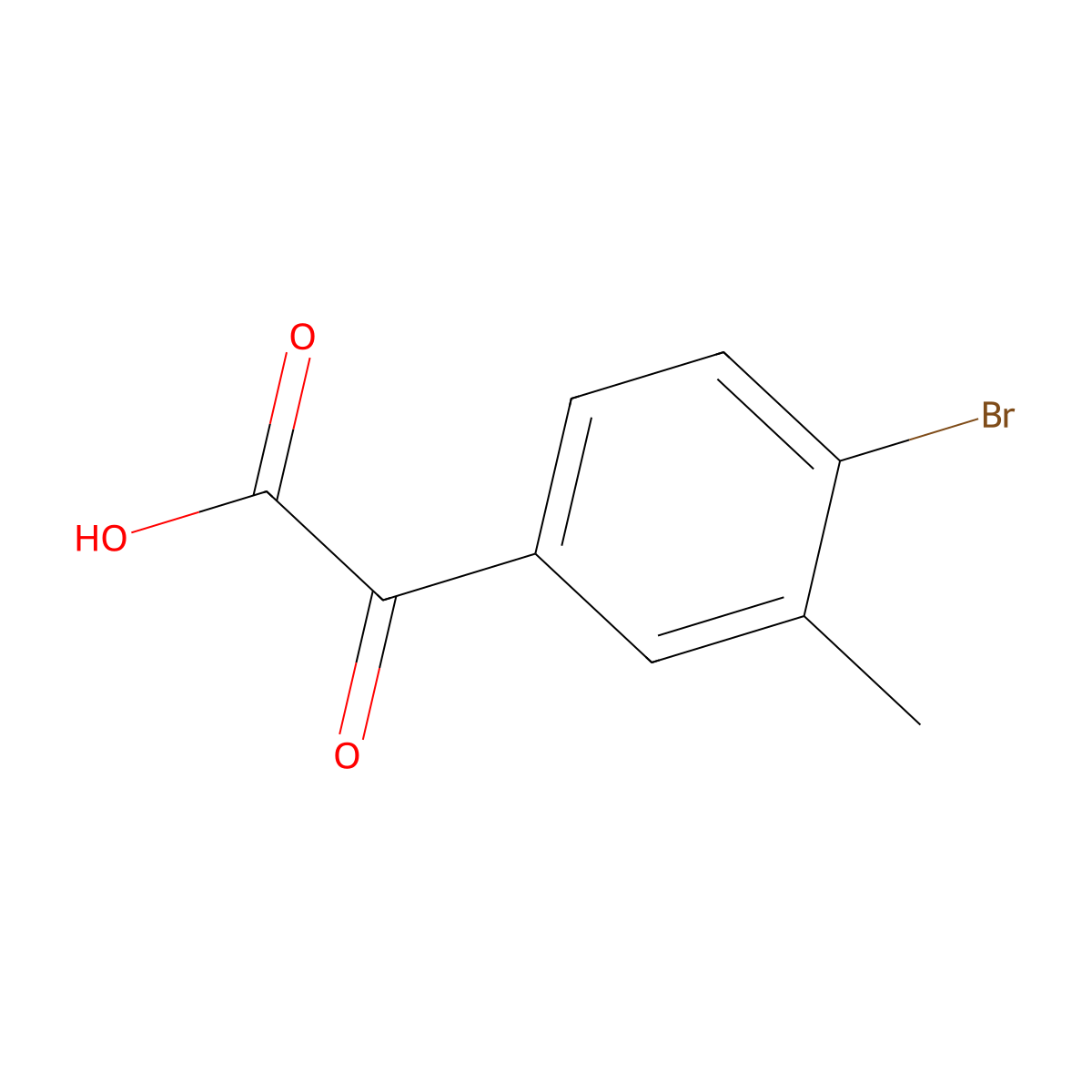 2-(4-Bromo-3-methylphenyl)-2-oxoacetic acid molecular structure, CAS 1898330-88-5