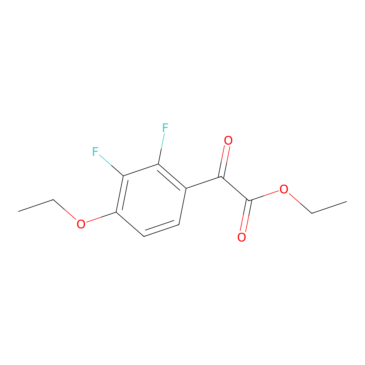Ethyl 2-(4-ethoxy-2,3-difluorophenyl)-2-oxoacetate molecular structure, CAS 1898399-52-4