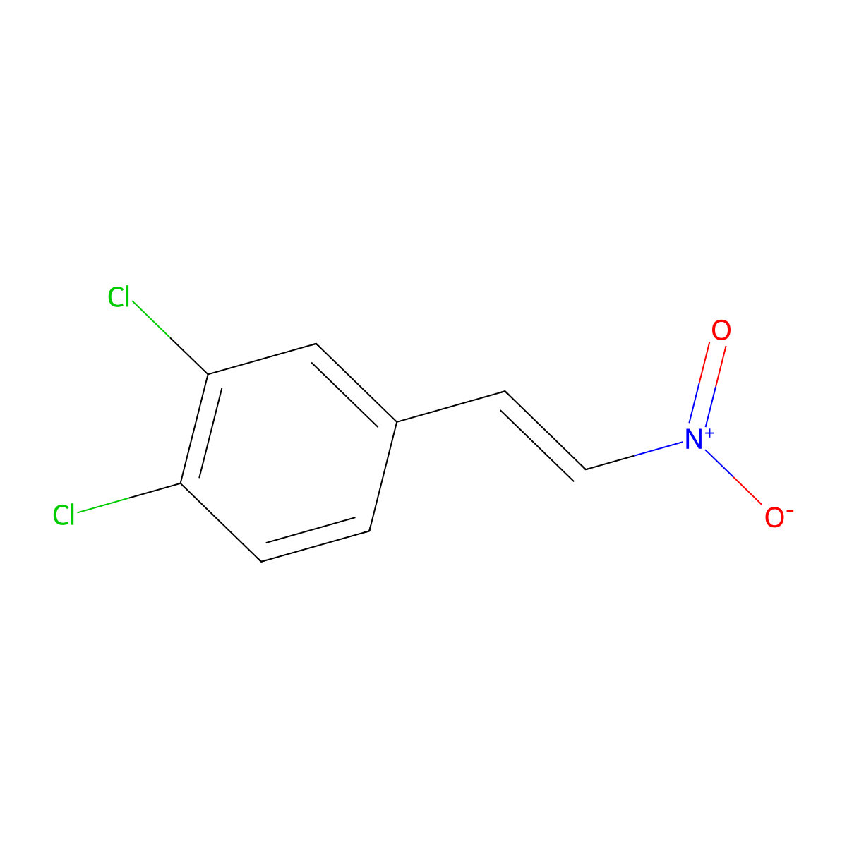 1,2-Dichloro-4-(2-nitrovinyl)benzene molecular structure, CAS 18984-16-2