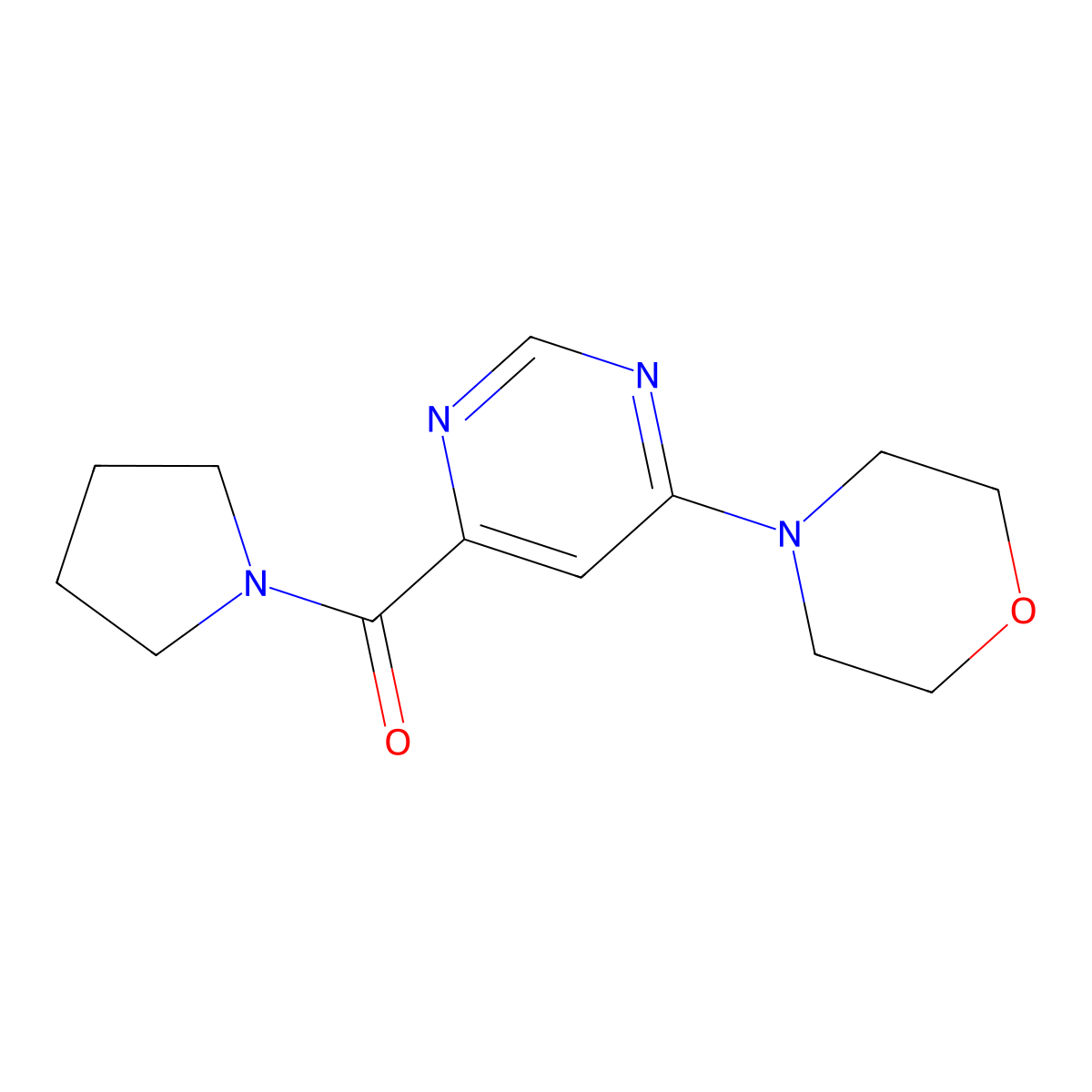 (6-Morpholinopyrimidin-4-yl)(pyrrolidin-1-yl)methanone molecular structure, CAS 1898558-69-4