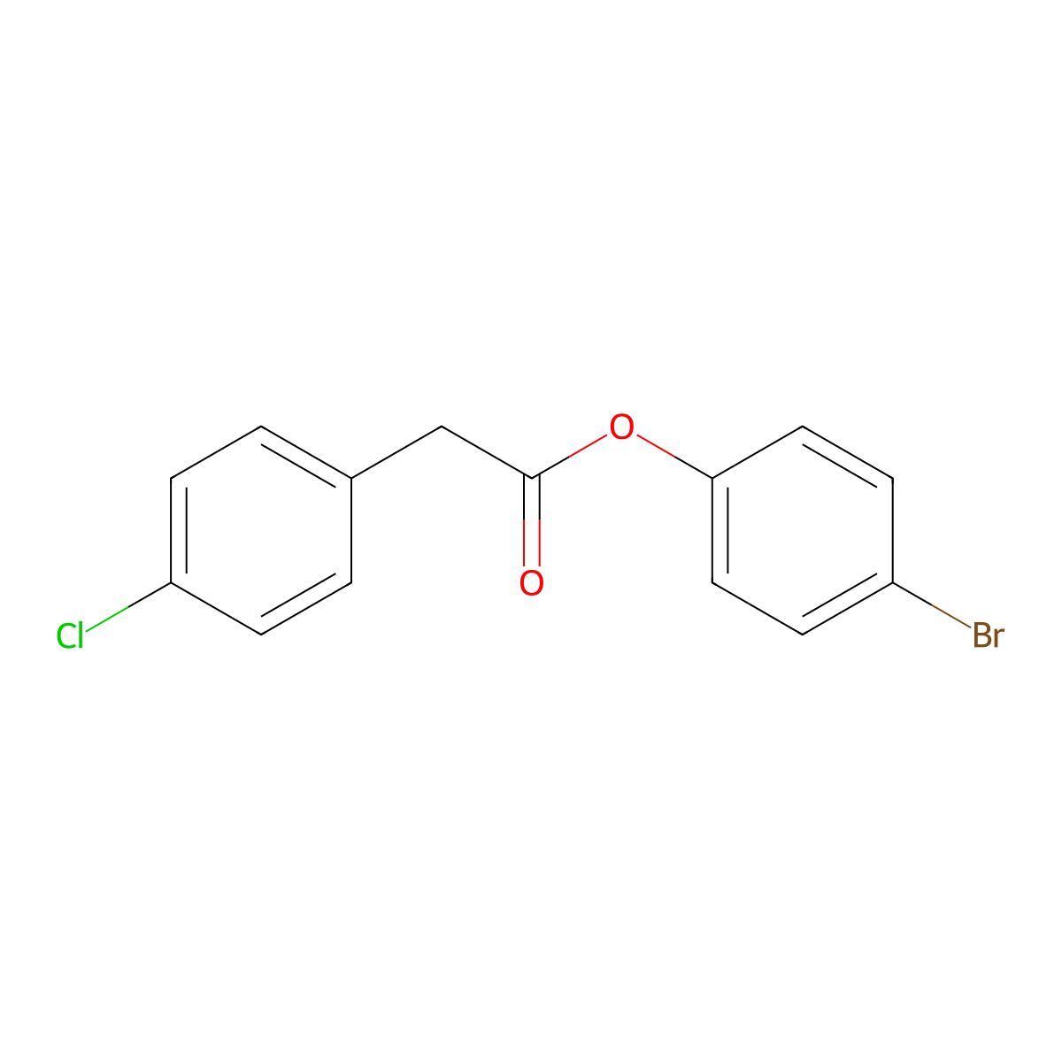 4-Bromophenyl (4-chlorophenyl)acetate molecular structure, CAS 189875-33-0