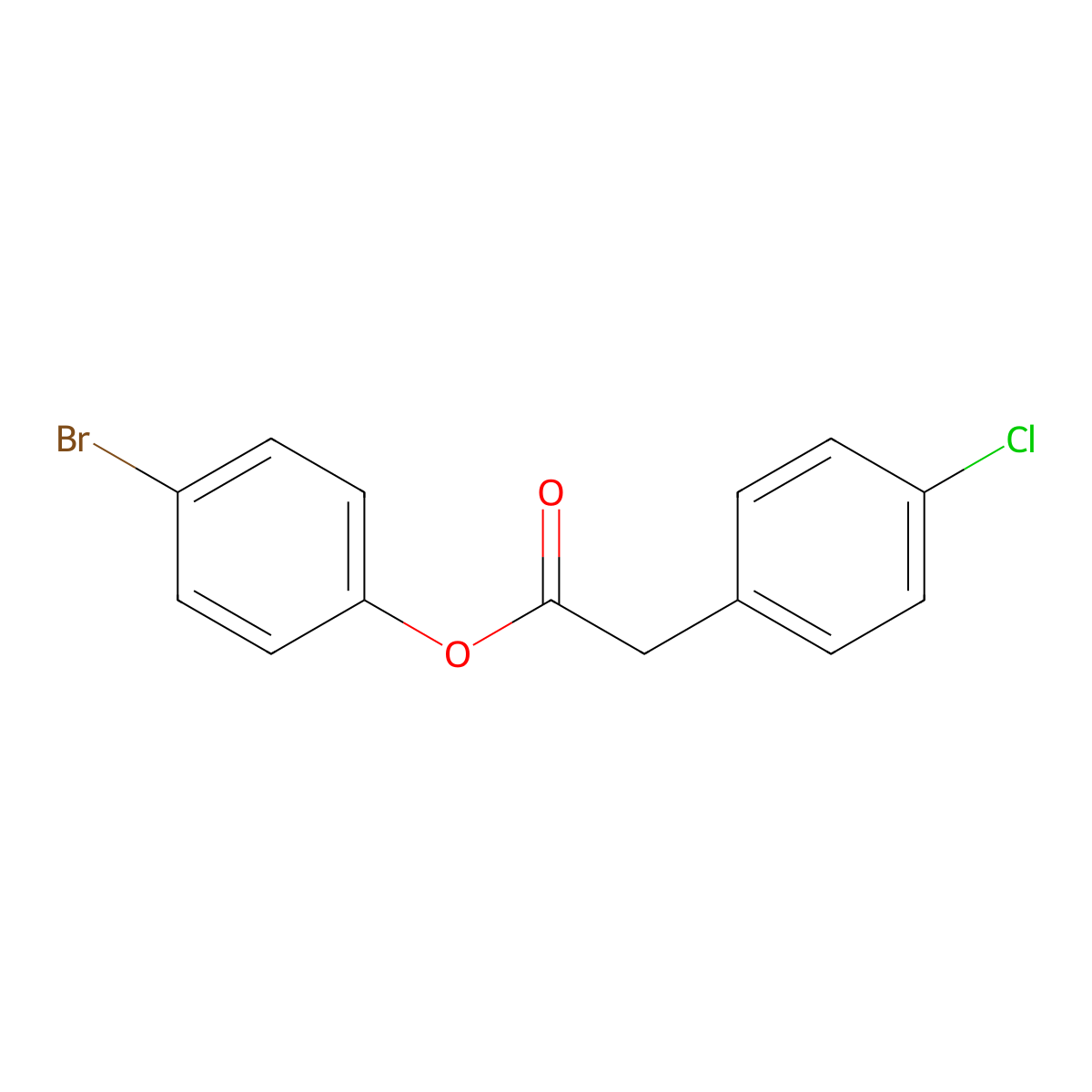 4-Bromophenyl (4-chlorophenyl)acetate molecular structure, CAS 189875-33-0