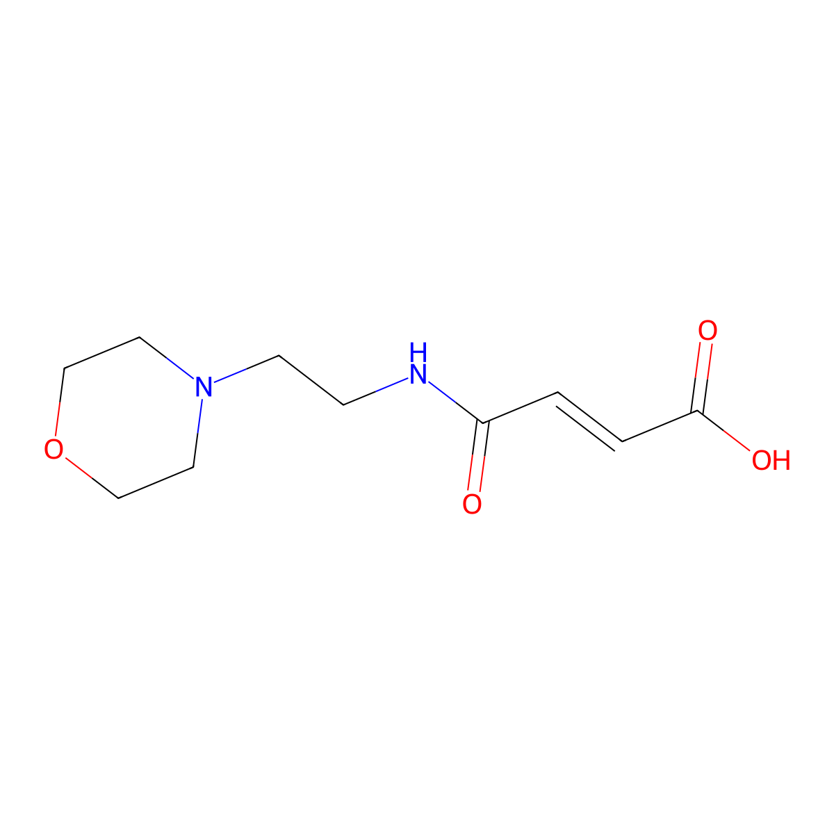 2-Butenoic acid, 4-[[2-(4-morpholinyl)ethyl]amino]-4-oxo- molecular structure, CAS 189875-75-0