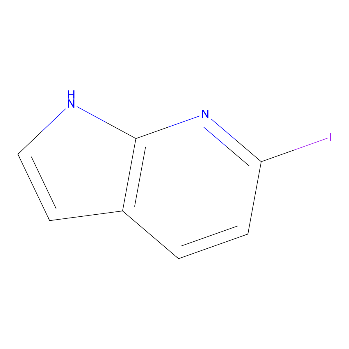 6-iodo-1H-pyrrolo[2,3-b]pyridine molecular structure, CAS 189882-32-4