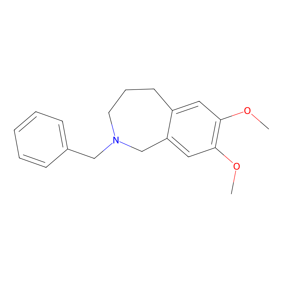 2-Benzyl-7,8-dimethoxy-2,3,4,5-tetrahydro-1H-2-benzazepine molecular structure, CAS 189885-47-0
