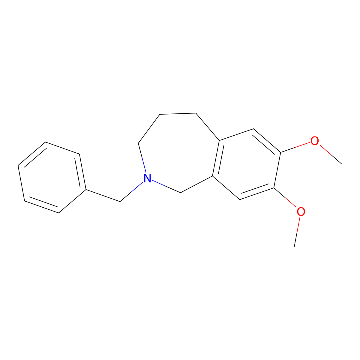 2-Benzyl-7,8-dimethoxy-2,3,4,5-tetrahydro-1H-2-benzazepine molecular structure, CAS 189885-47-0