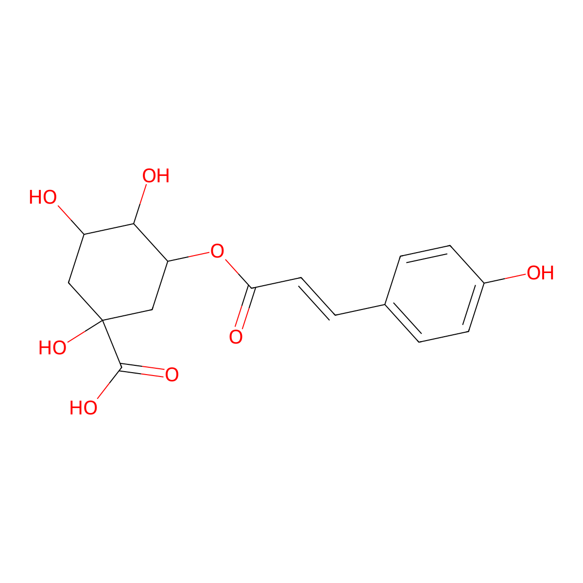 3-p-Coumaroylquinic acid molecular structure, CAS 1899-30-5