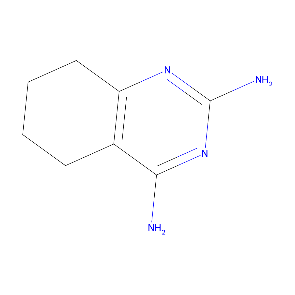 5,6,7,8-Tetrahydroquinazoline-2,4-diamine molecular structure, CAS 1899-40-7