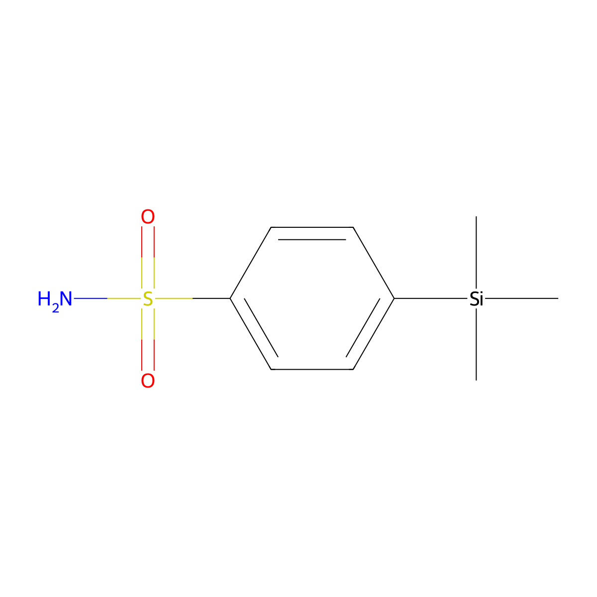 4-(Trimethylsilyl)benzene-1-sulfonamide molecular structure, CAS 1899-81-6