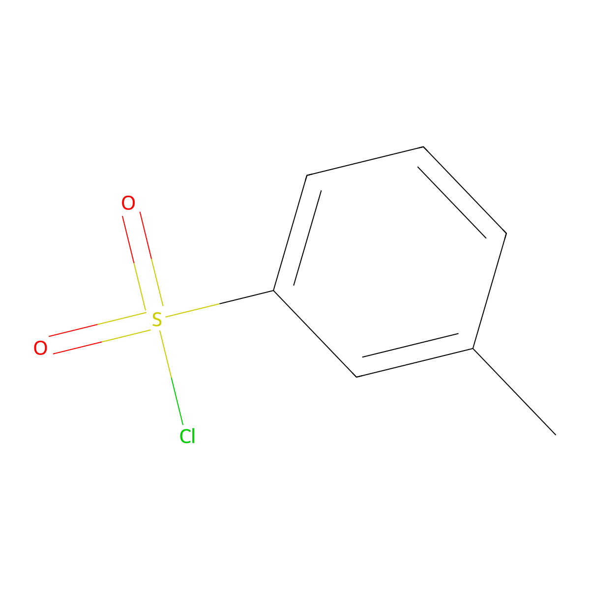 3-Methylbenzenesulphonyl chloride molecular structure, CAS 1899-93-0