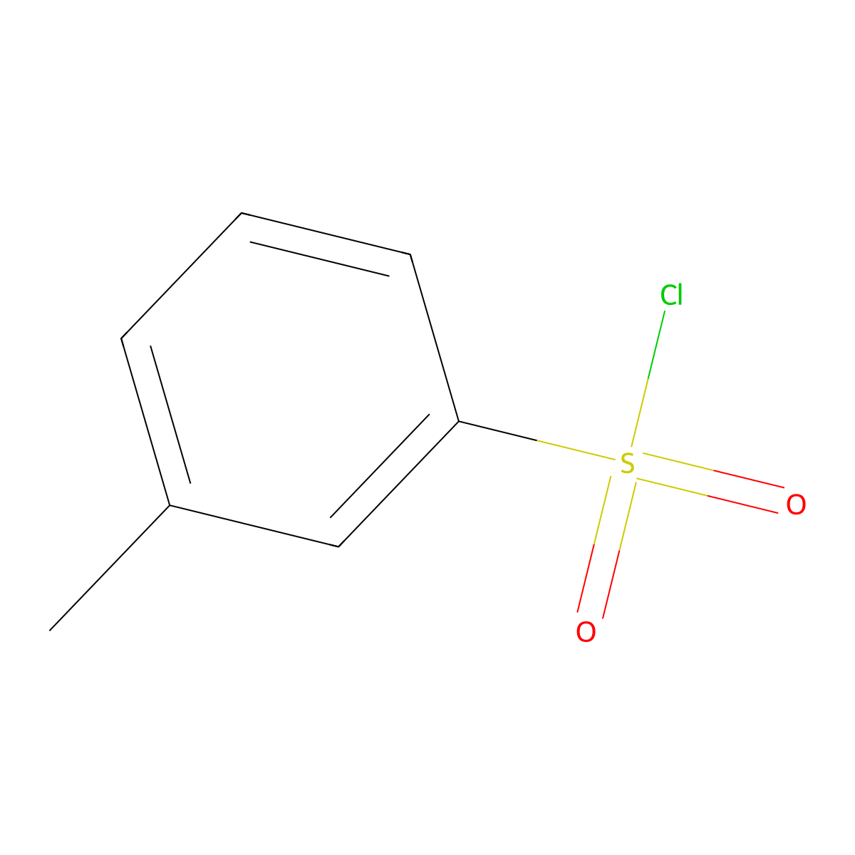 3-Methylbenzenesulphonyl chloride molecular structure, CAS 1899-93-0