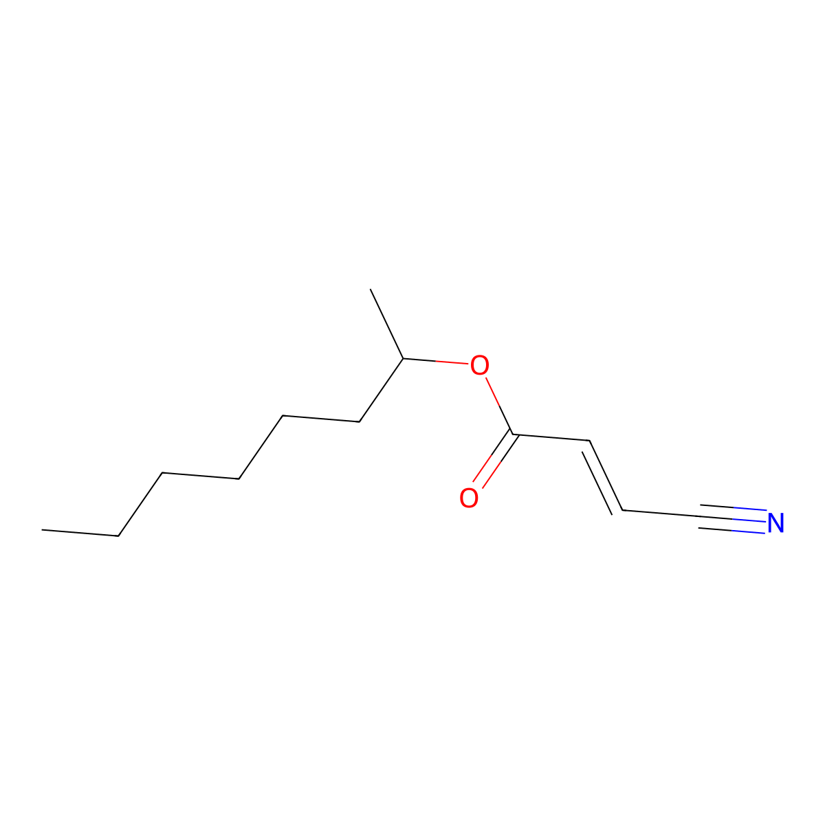 Octan-2-yl 3-cyanoacrylate molecular structure, CAS 1899016-30-8