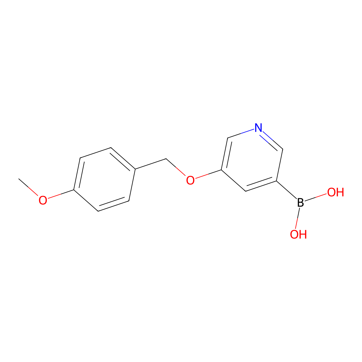 5-[(4-Methoxyphenyl)methoxy]pyridine-3-boronic acid molecular structure, CAS 1899036-19-1