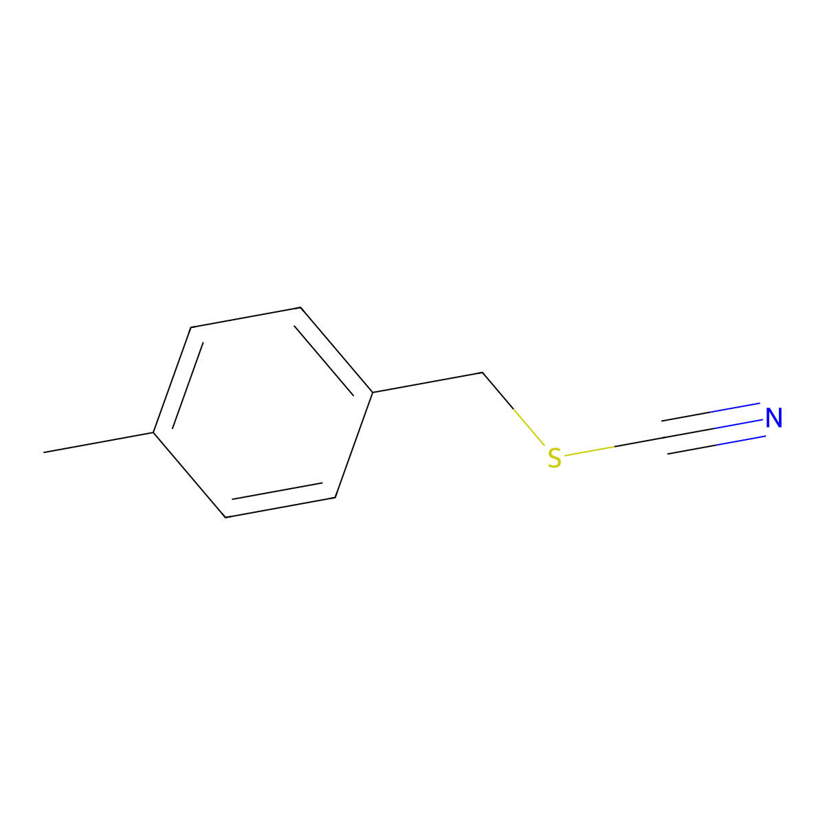 Thiocyanic acid, p-methylbenzyl ester molecular structure, CAS 18991-39-4