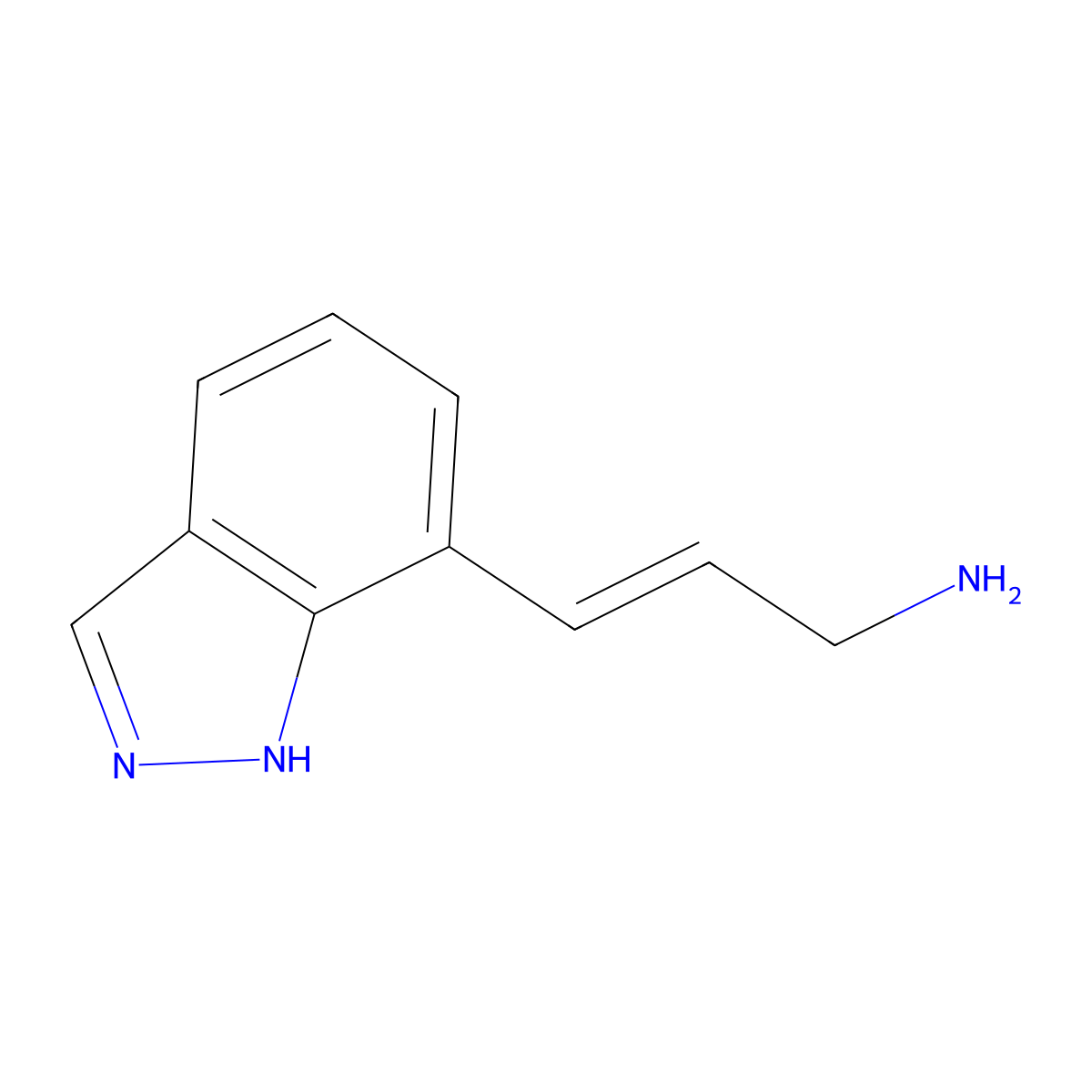 3-(1H-indazol-7-yl)prop-2-en-1-amine molecular structure, CAS 1899143-88-4