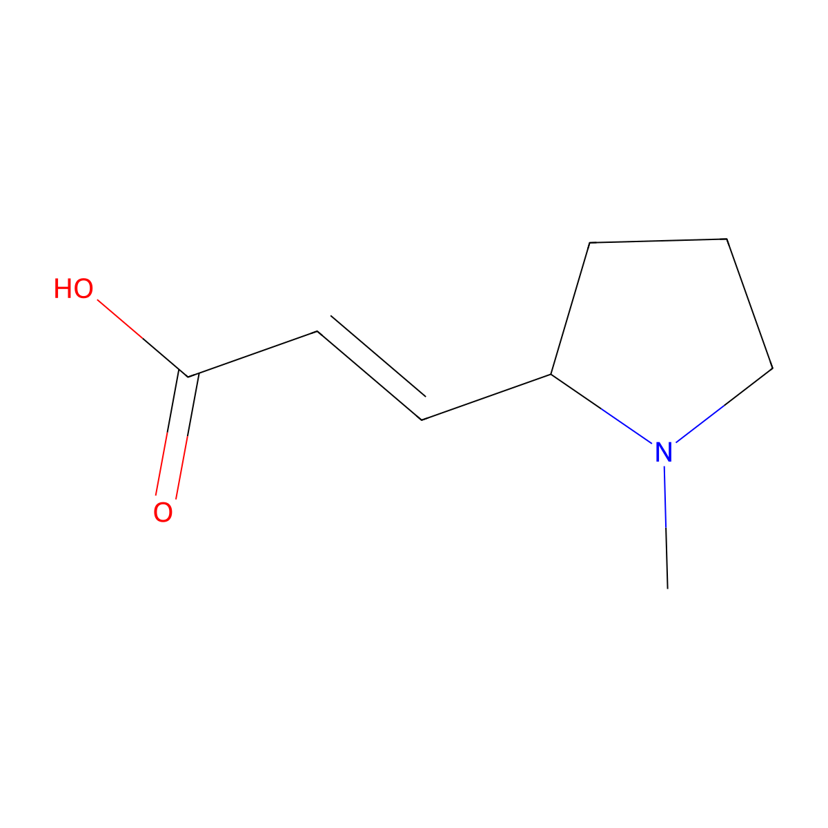 3-(1-Methylpyrrolidin-2-yl)acrylic acid molecular structure, CAS 1899156-68-3