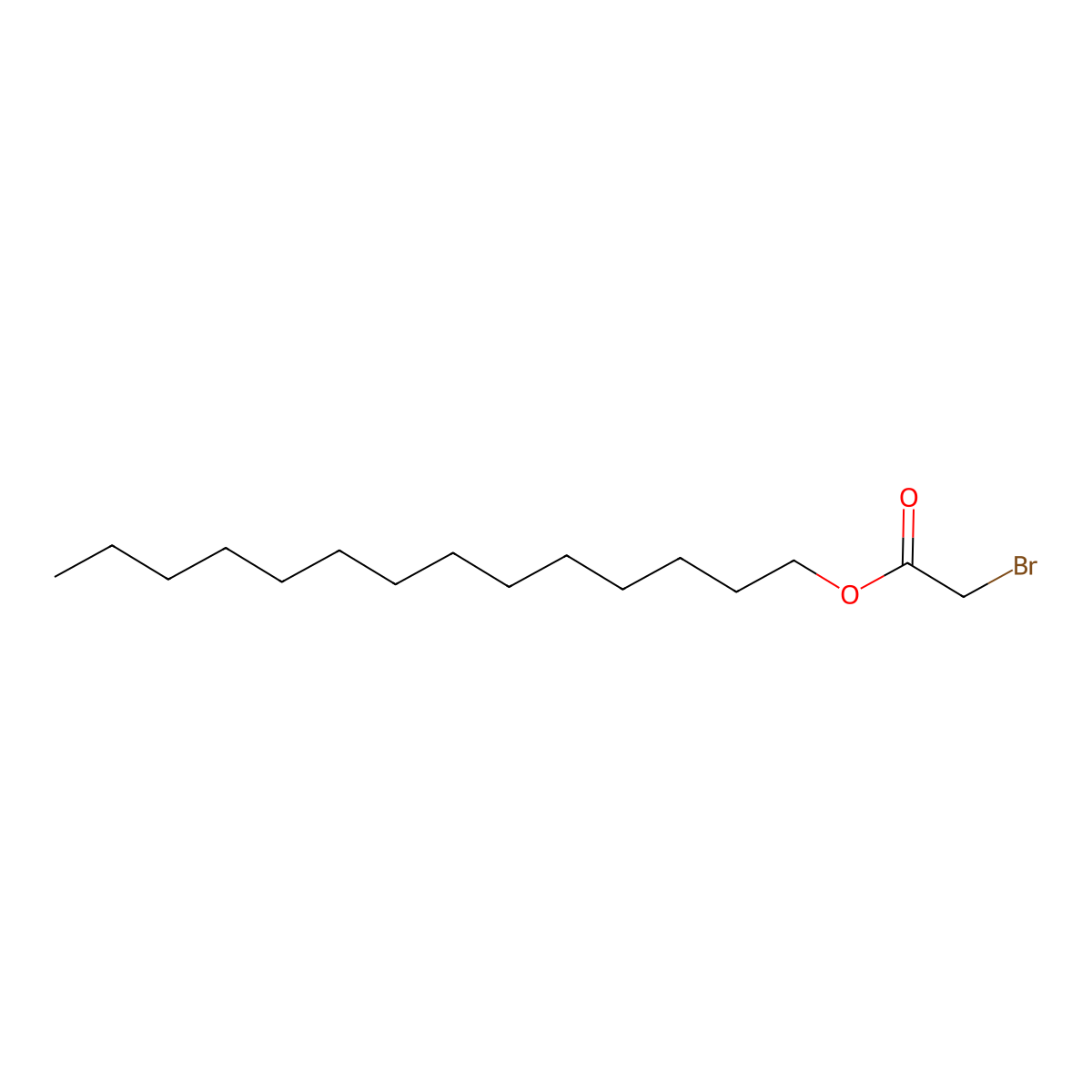 Tetradecyl bromoacetate molecular structure, CAS 18992-01-3