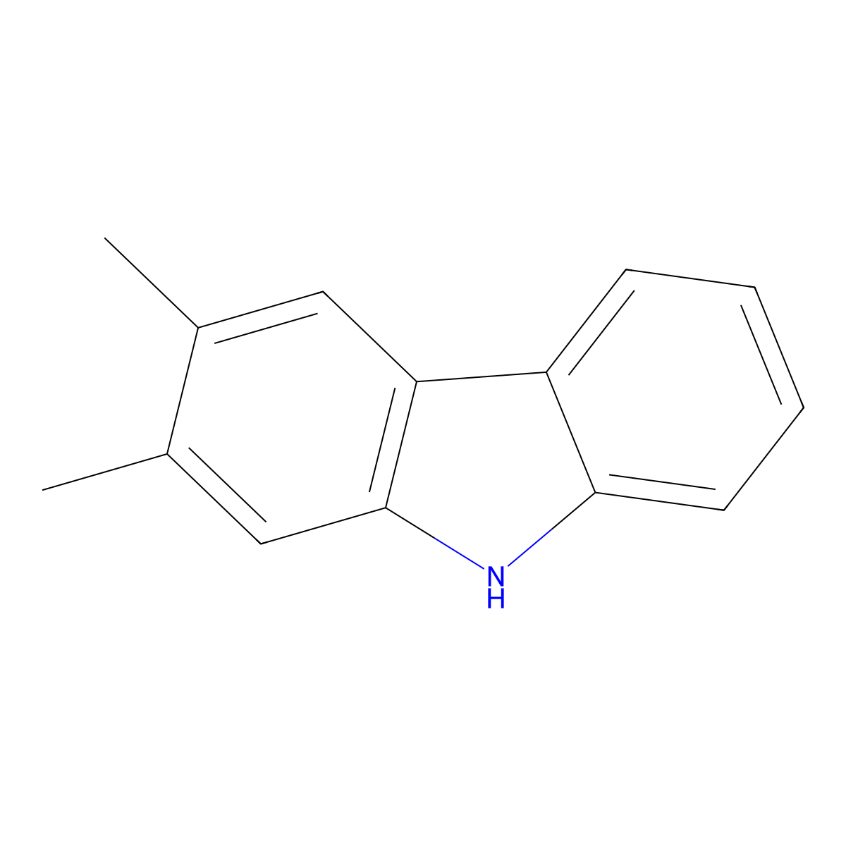 9H-Carbazole, 2,3-dimethyl- molecular structure, CAS 18992-70-6