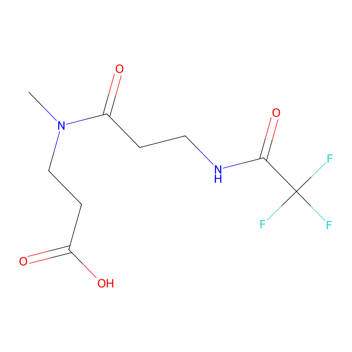3-[N-methyl-3-(trifluoroacetamido)propanamido]propanoic acid molecular structure, CAS 1899281-26-5