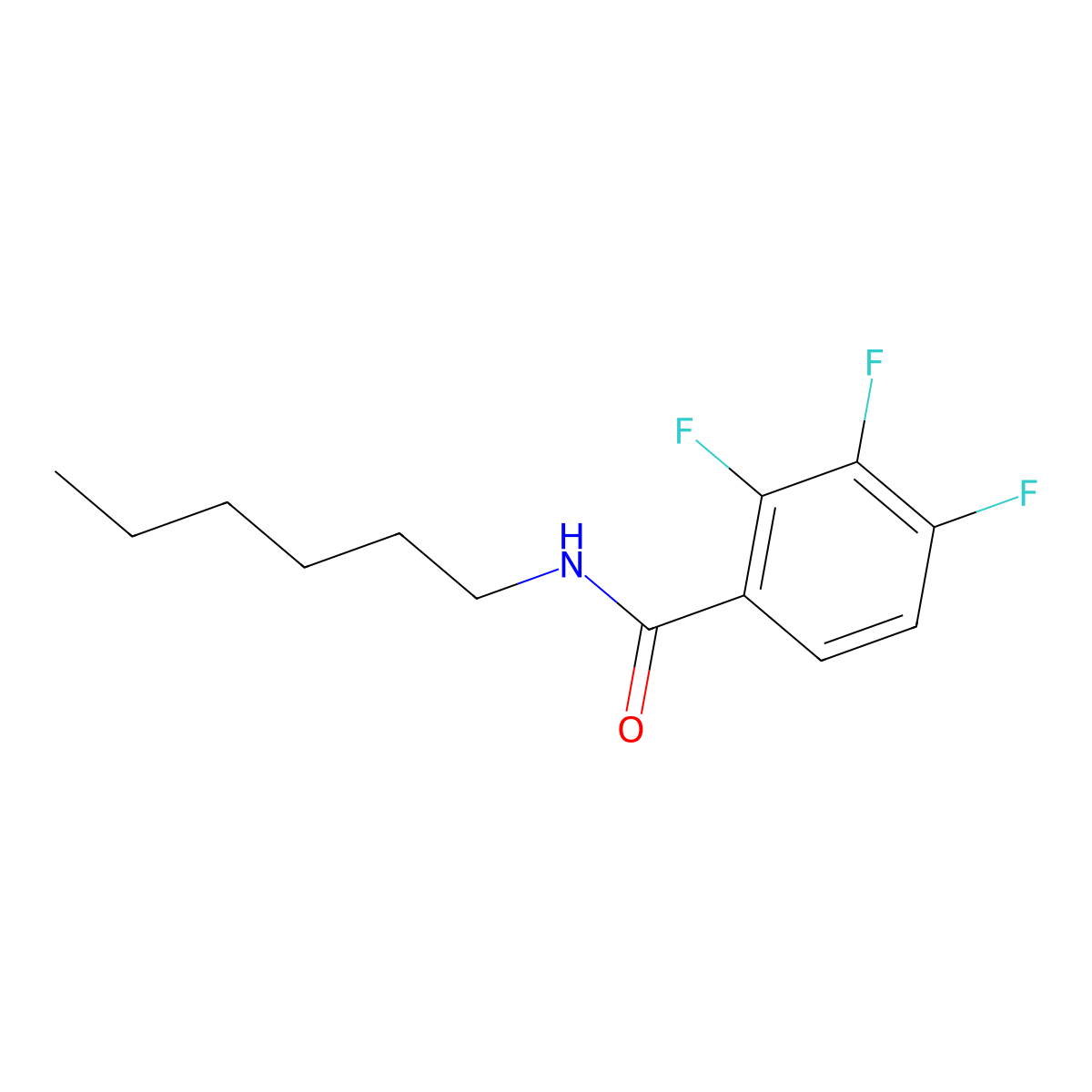 Benzamide, 2,3,4-trifluoro-N-hexyl- molecular structure, CAS 1899321-30-2
