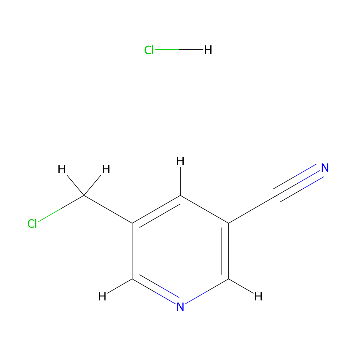 5-(Chloromethyl)pyridine-3-carbonitrile hydrochloride molecular structure, CAS 189936-27-4