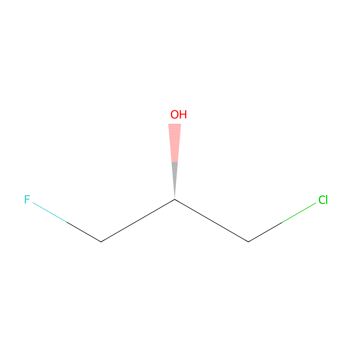 2-Propanol, 1-chloro-3-fluoro-, (S)- molecular structure, CAS 189937-19-7