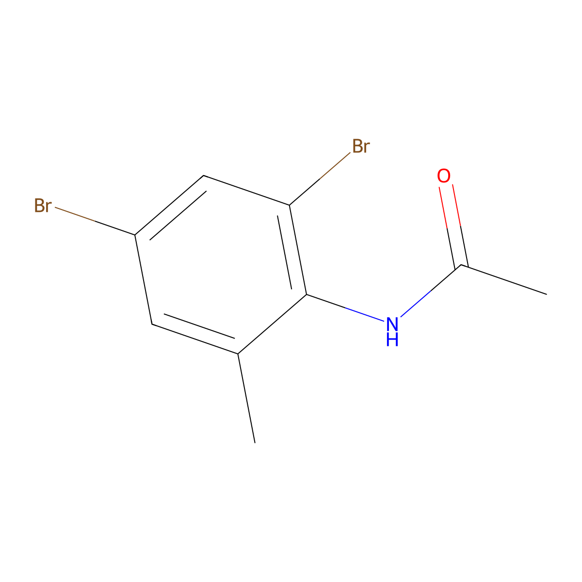 N-(2,4-dibromo-6-methylphenyl)acetamide molecular structure, CAS 189937-21-1