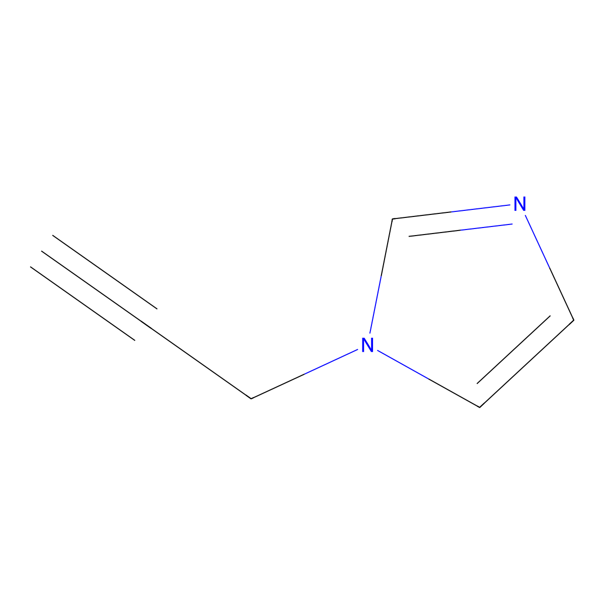 1-(prop-2-yn-1-yl)-1H-imidazole molecular structure, CAS 18994-77-9
