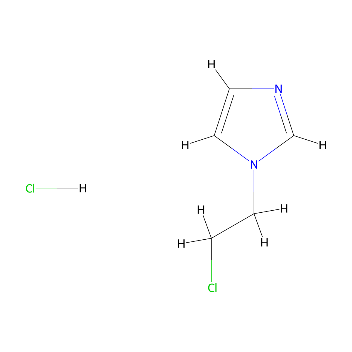 1-(2-chloroethyl)-1H-imidazole hydrochloride molecular structure, CAS 18994-78-0
