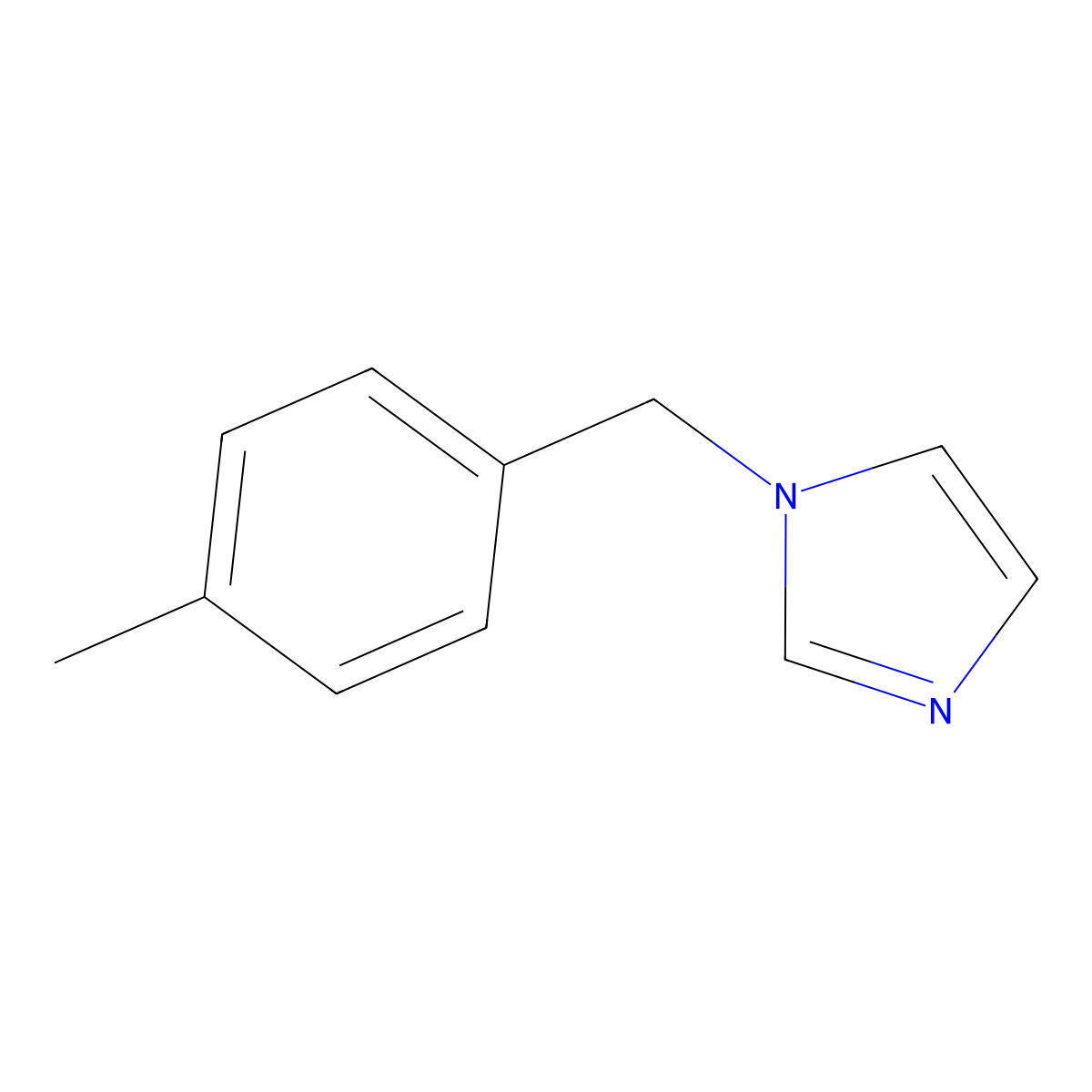 1-(4-methylbenzyl)-1H-imidazole molecular structure, CAS 18994-86-0