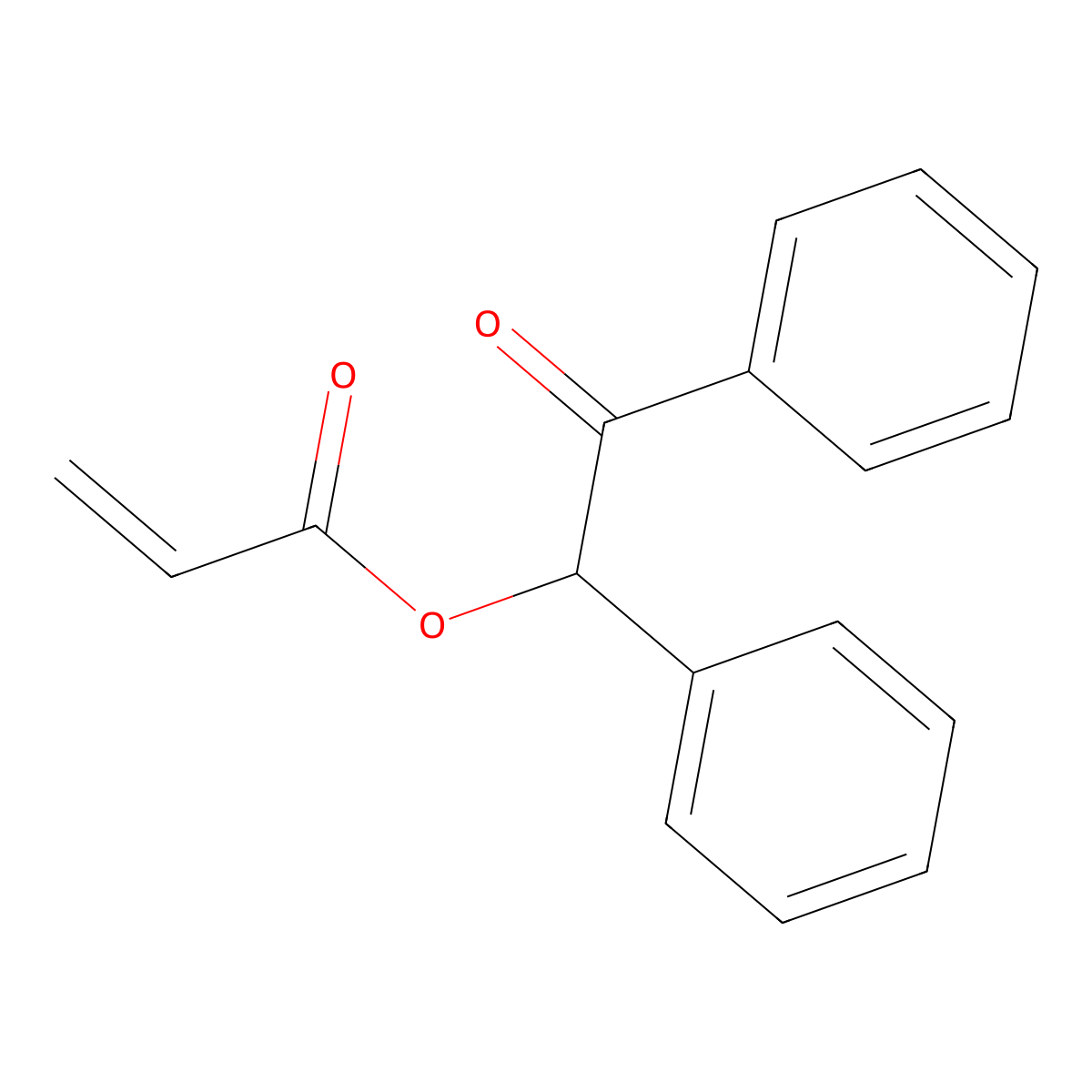 2-Oxo-1,2-diphenylethyl acrylate molecular structure, CAS 18994-98-4