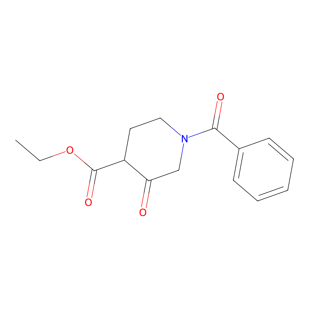 Ethyl 1-benzoyl-3-oxopiperidine-4-carboxylate molecular structure, CAS 1899451-34-3