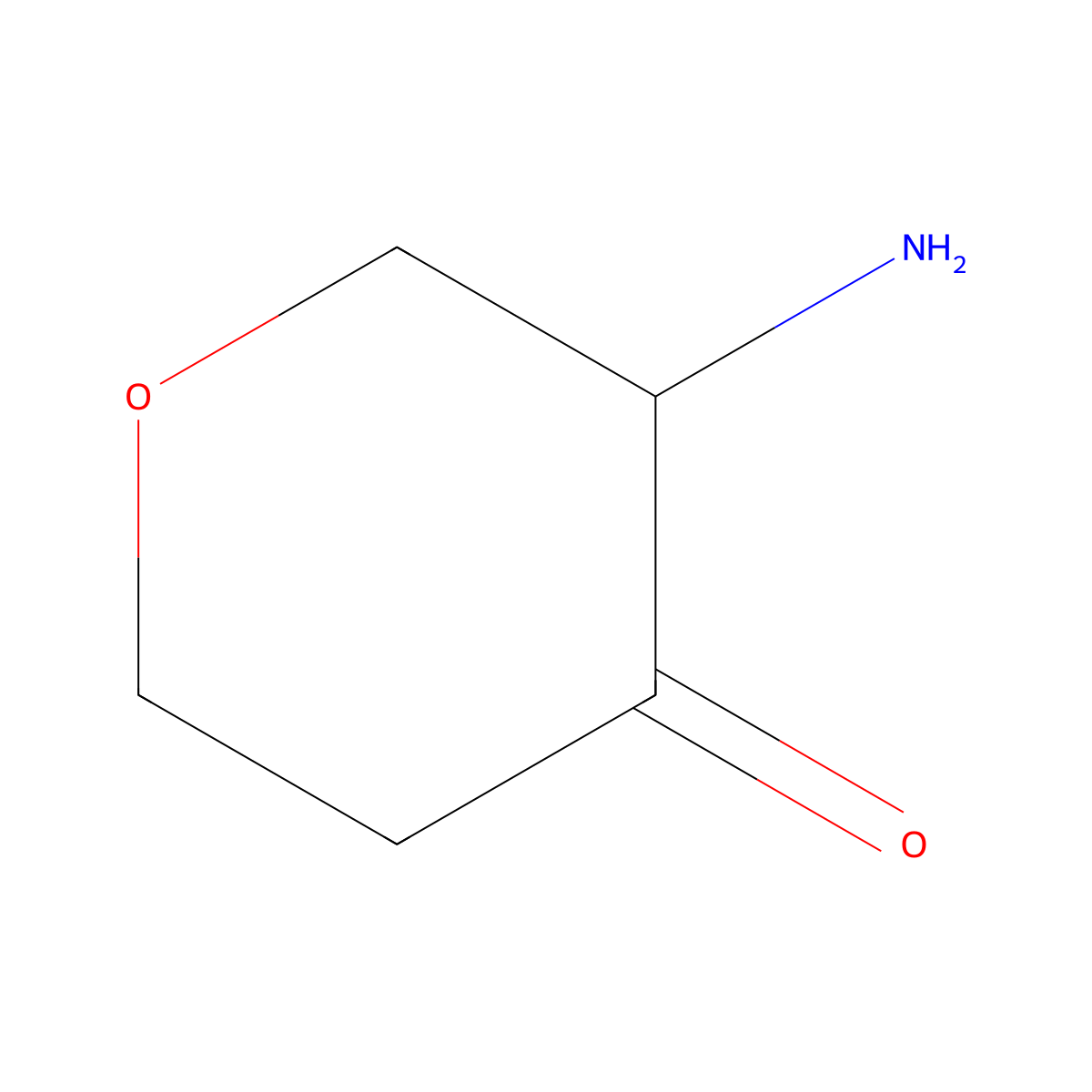 3-Aminooxan-4-one molecular structure, CAS 189947-49-7