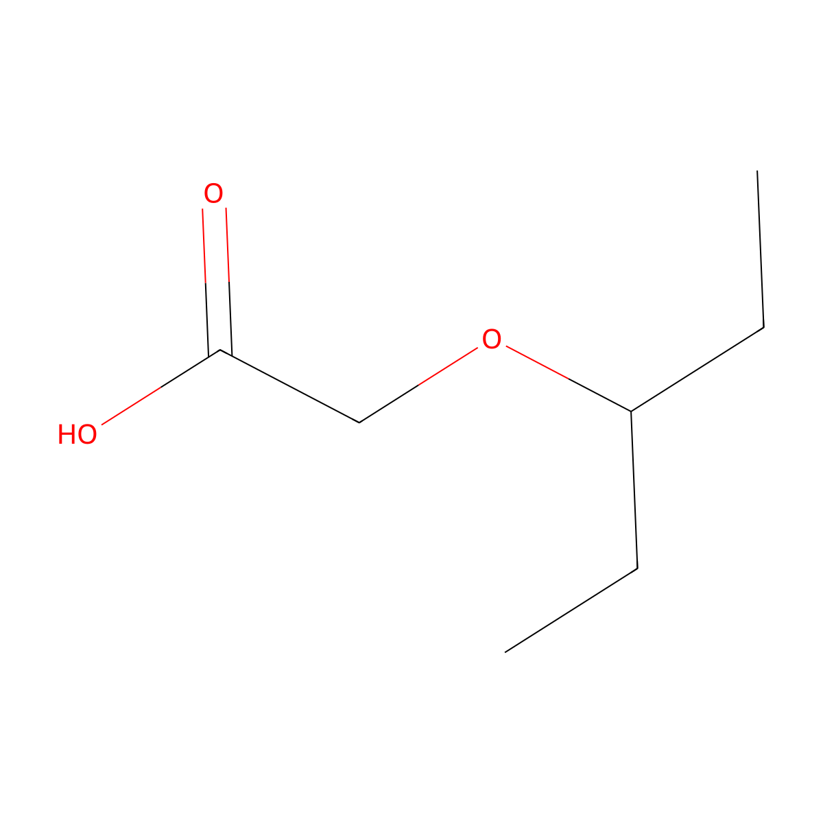 2-(Pentan-3-yloxy)acetic acid molecular structure, CAS 189955-91-7