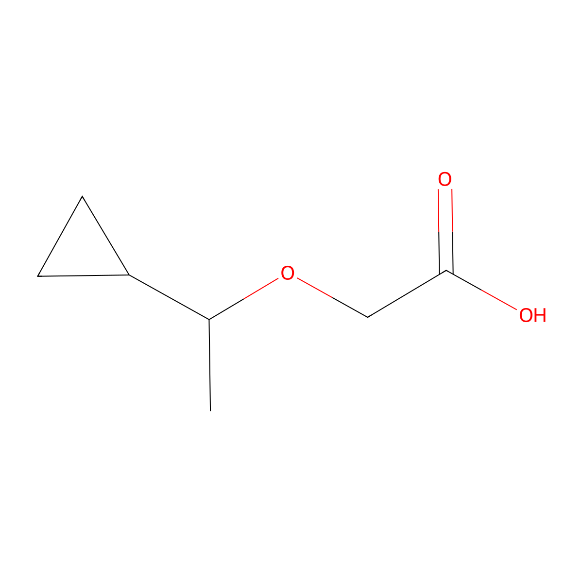 2-(1-cyclopropylethoxy)Acetic acid molecular structure, CAS 189956-03-4