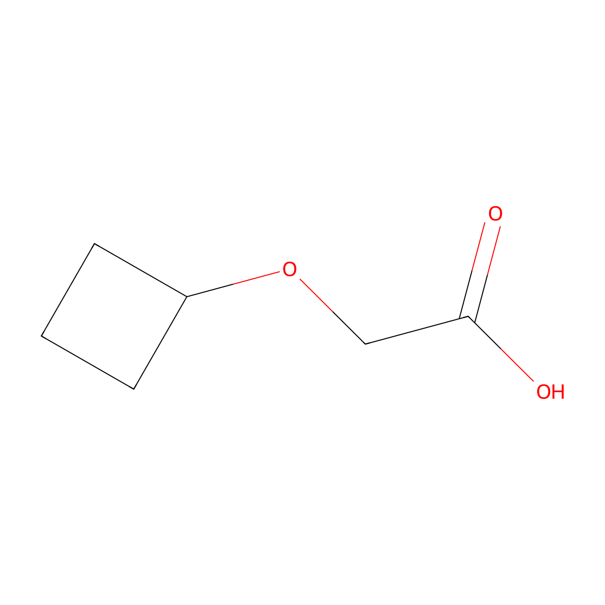 2-Cyclobutoxyacetic acid molecular structure, CAS 189956-41-0