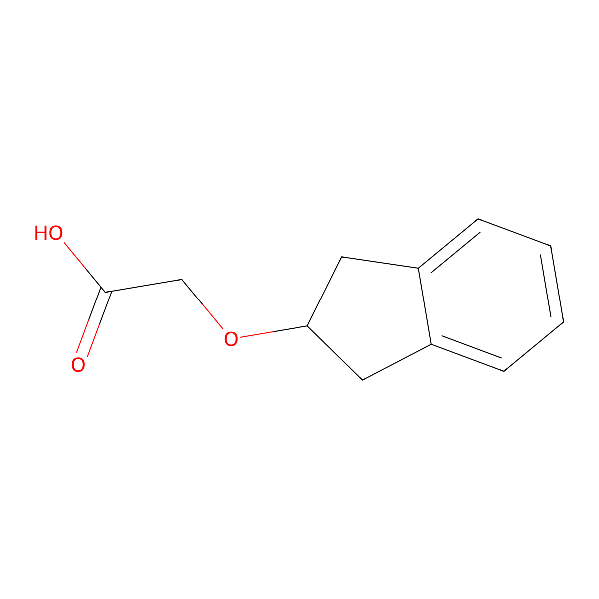 2-[(2,3-dihydro-1H-inden-2-yl)oxy]Acetic acid molecular structure, CAS 189956-42-1