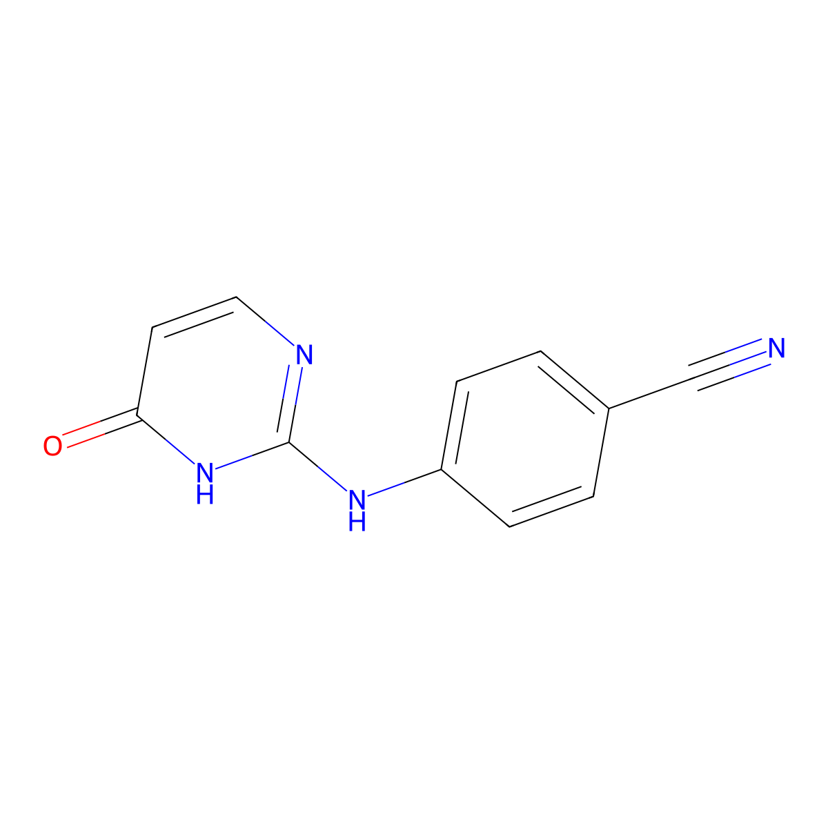 4-((4-Hydroxypyrimidin-2-yl)amino)benzonitrile molecular structure, CAS 189956-45-4