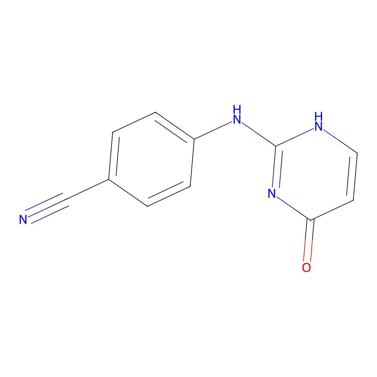 4-((4-Hydroxypyrimidin-2-yl)amino)benzonitrile molecular structure, CAS 189956-45-4