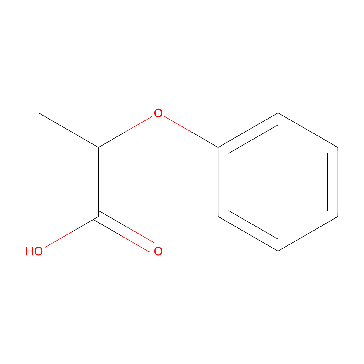 2-(2,5-Dimethylphenoxy)propanoic acid molecular structure, CAS 18996-04-8