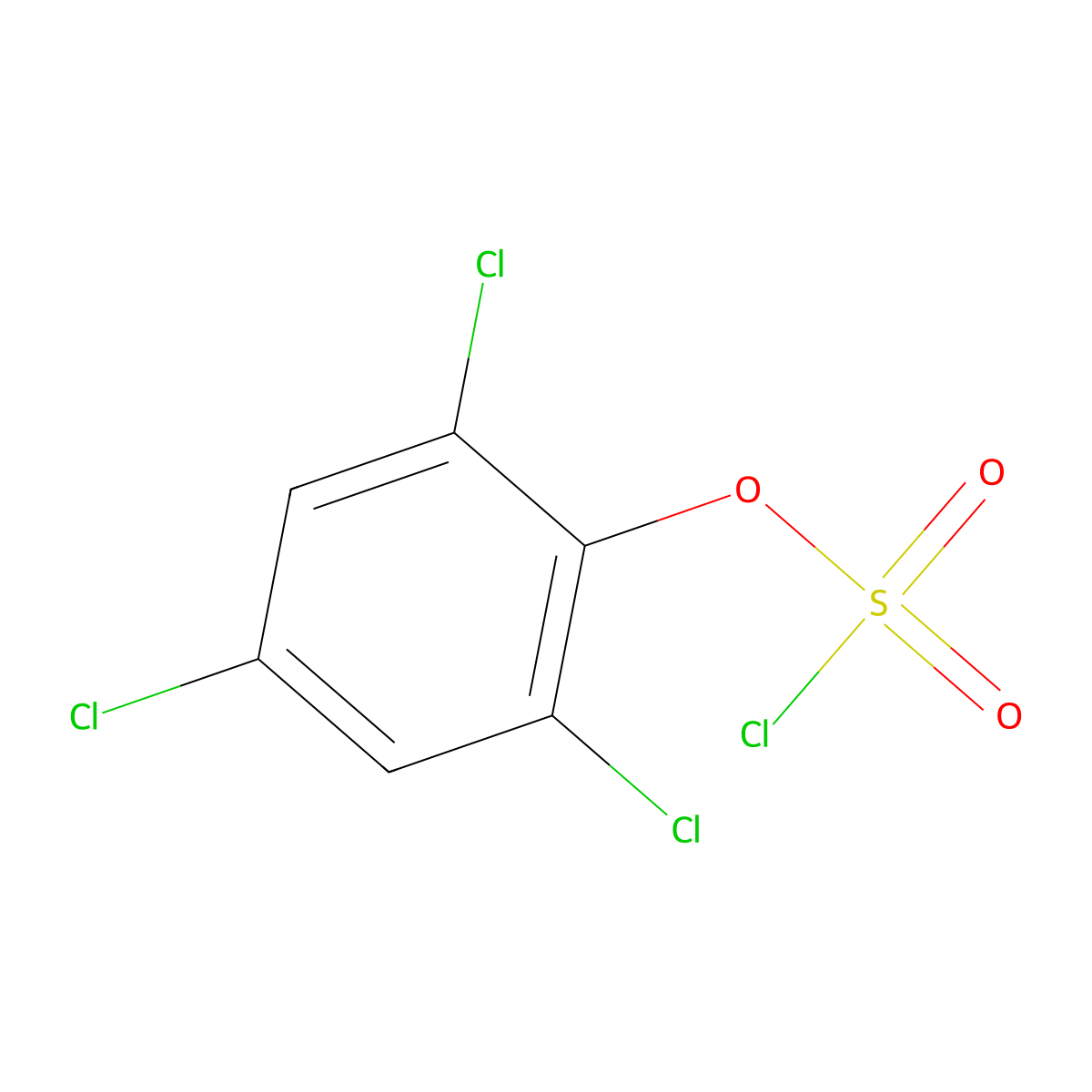 2,4,6-Trichlorophenyl chloranesulfonate molecular structure, CAS 18997-14-3
