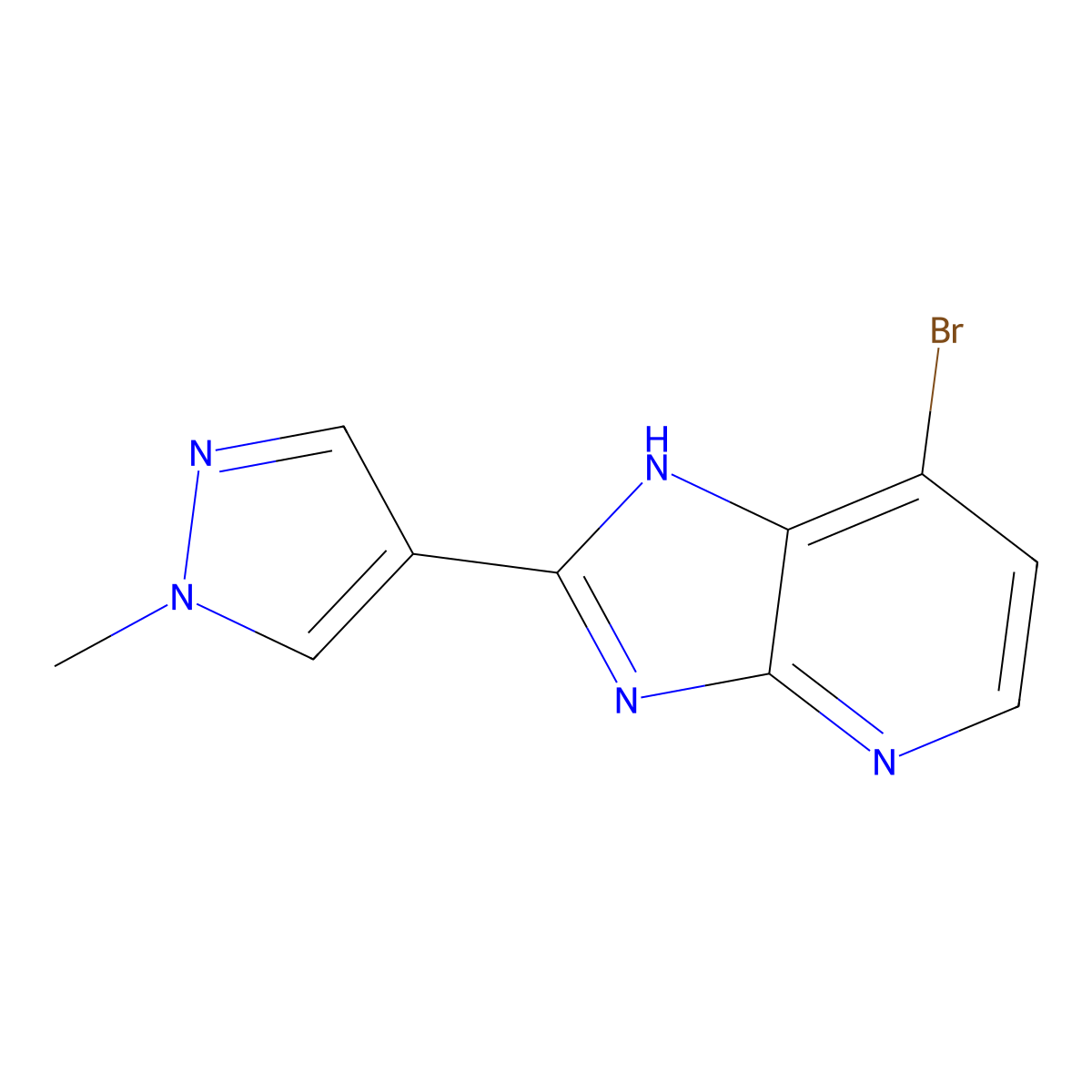 4-{7-bromo-3H-imidazo[4,5-b]pyridin-2-yl}-1-methyl-1H-pyrazole molecular structure, CAS 1899832-18-8