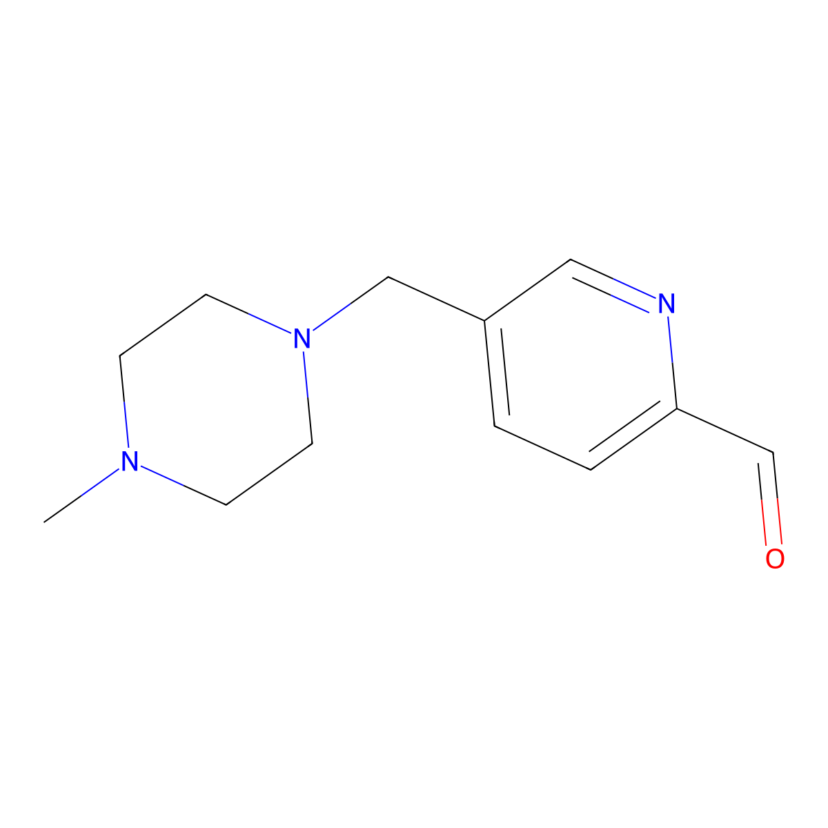 5-((4-Methylpiperazin-1-YL)methyl)picolinaldehyde molecular structure, CAS 1899832-32-6