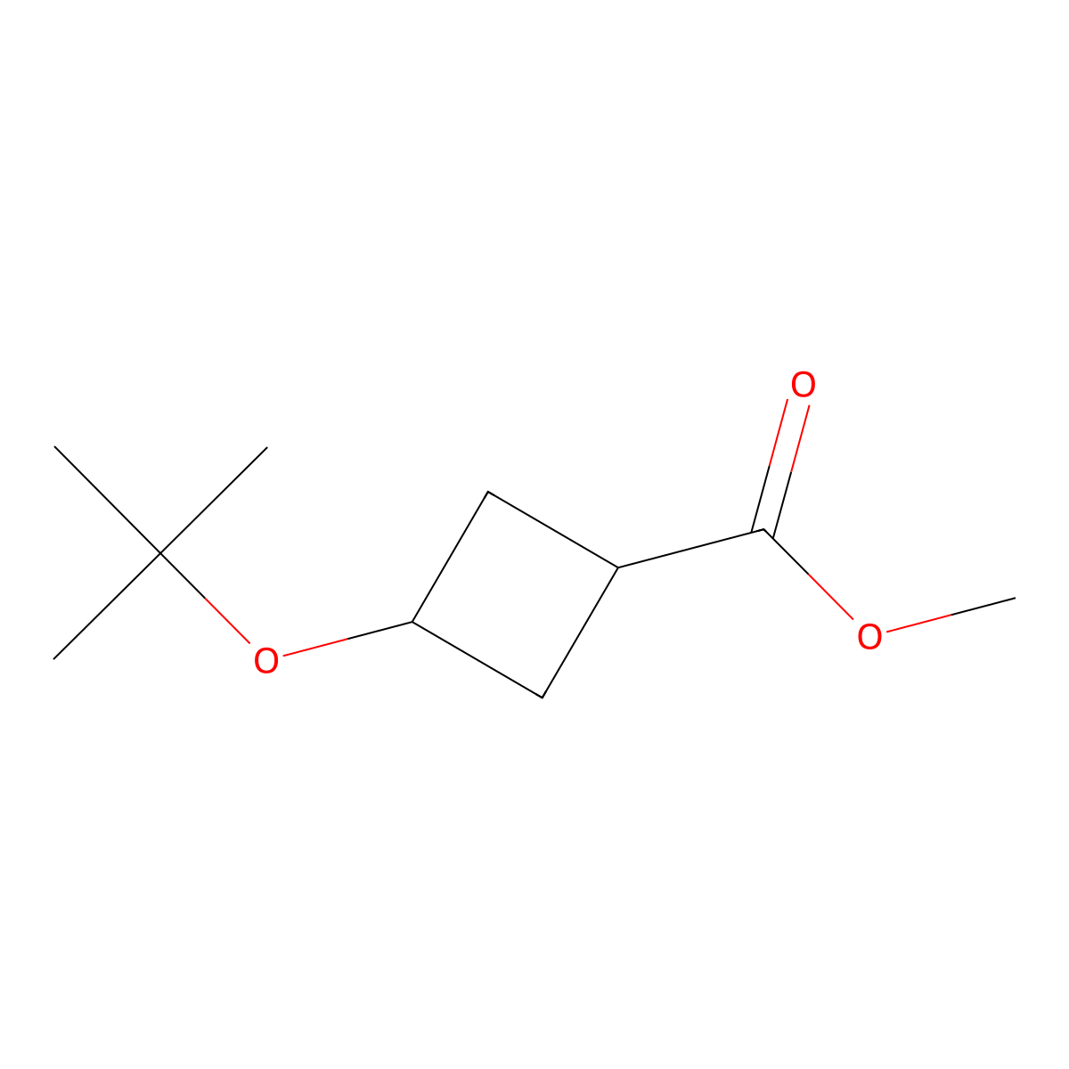 Methyl 3-(tert-butoxy)cyclobutane-1-carboxylate molecular structure, CAS 1899832-80-4