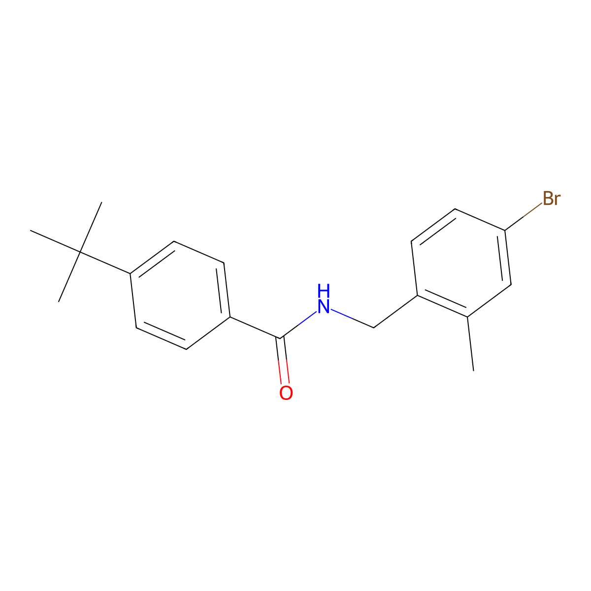 N-(4-bromo-2-methylbenzyl)-4-(tert-butyl)benzamide molecular structure, CAS 1899833-95-4