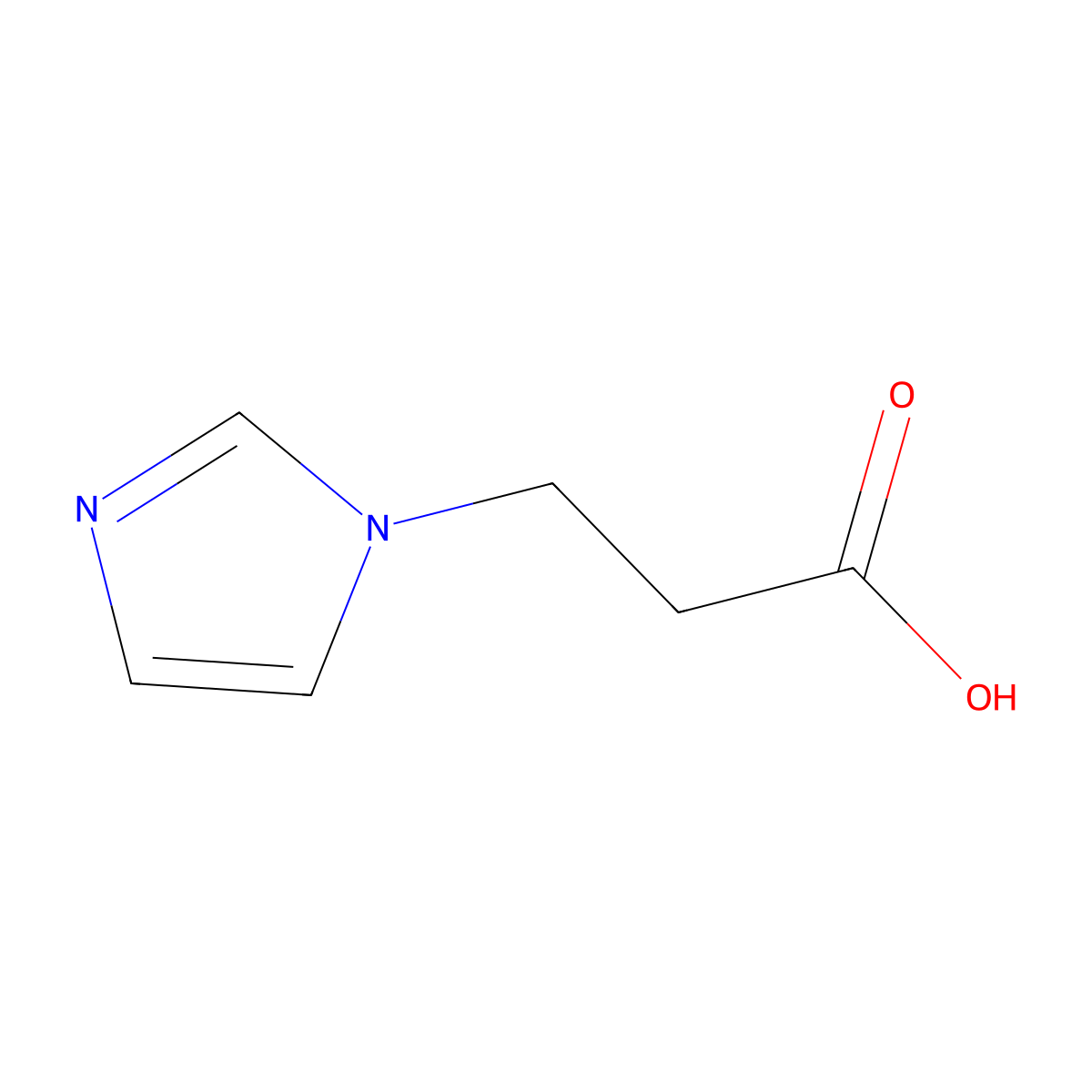 3-(1H-imidazol-1-yl)propanoic acid molecular structure, CAS 18999-45-6