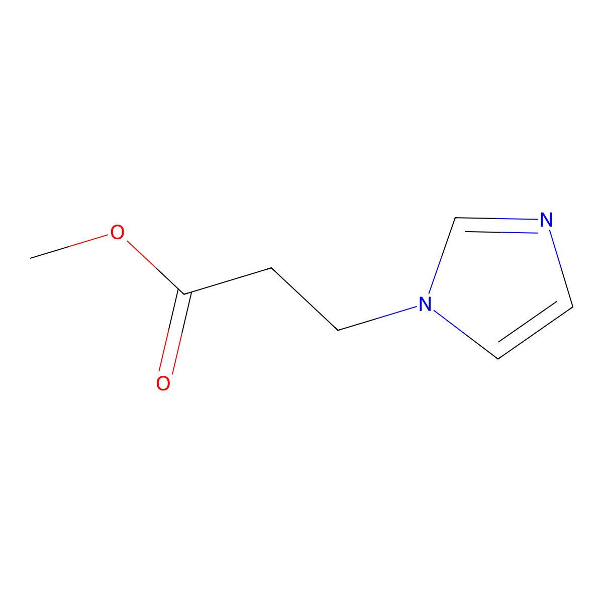 1H-Imidazole-1-propanoic acid, methyl ester molecular structure, CAS 18999-46-7