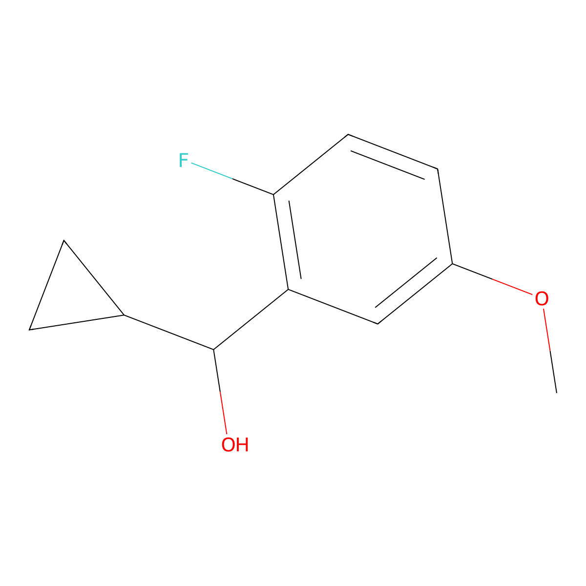 alpha-Cyclopropyl-2-fluoro-5-methoxybenZenemethanol molecular structure, CAS 1899923-69-3