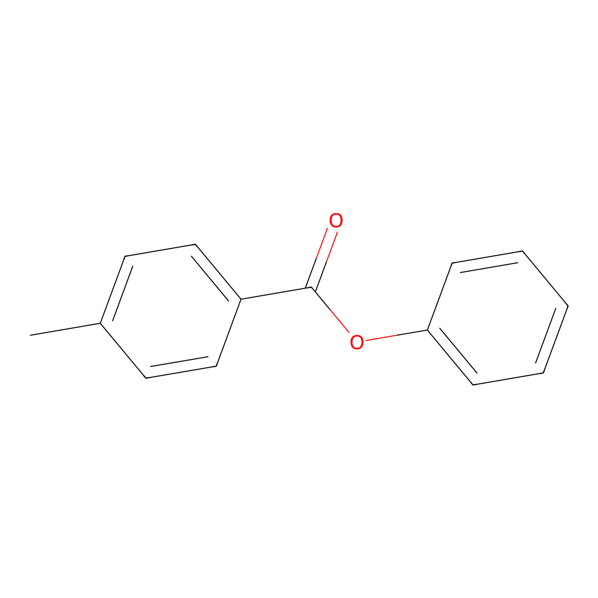 Phenyl 4-methylbenzoate molecular structure, CAS 1900-85-2