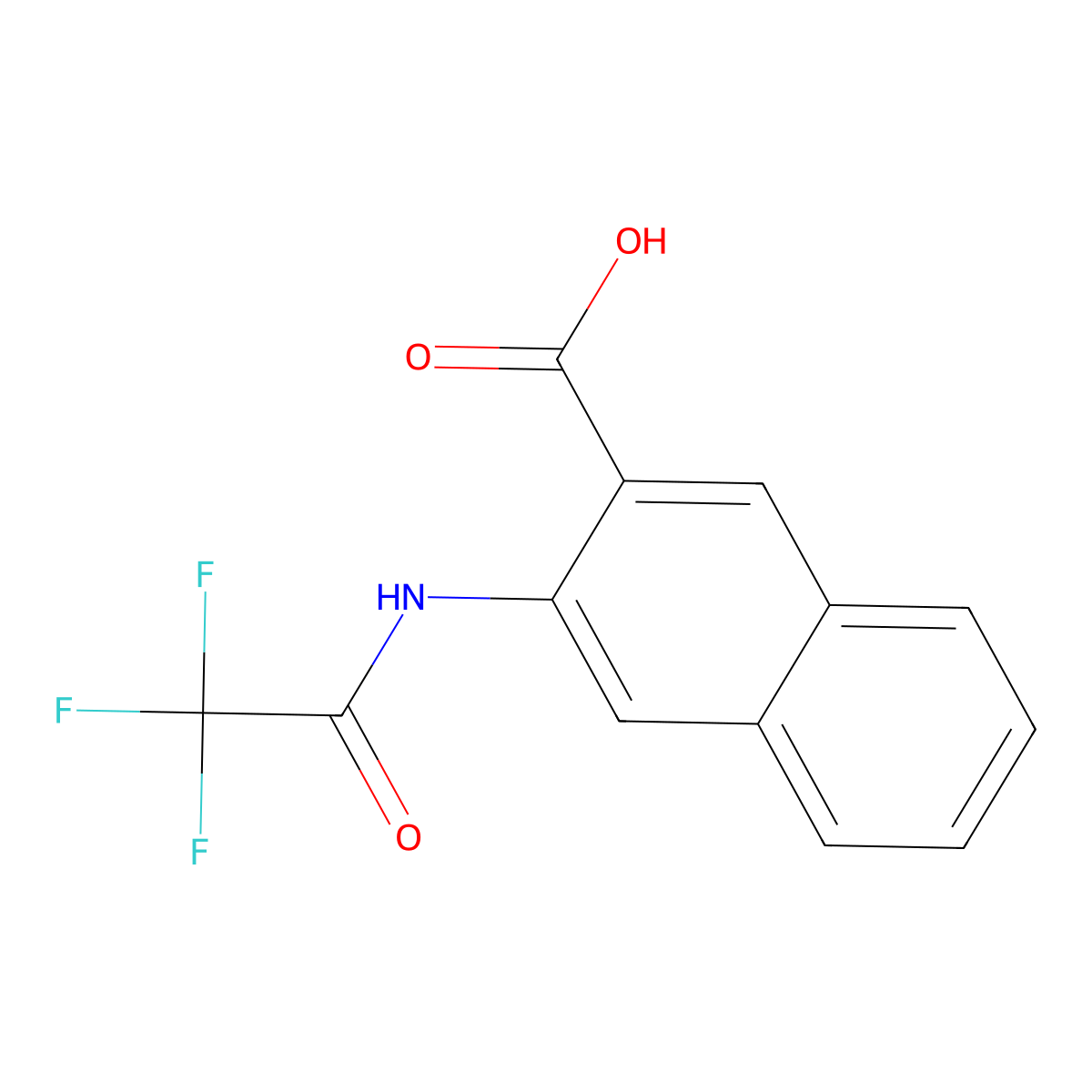 3-(Trifluoroacetamido)naphthalene-2-carboxylic acid molecular structure, CAS 190001-64-0